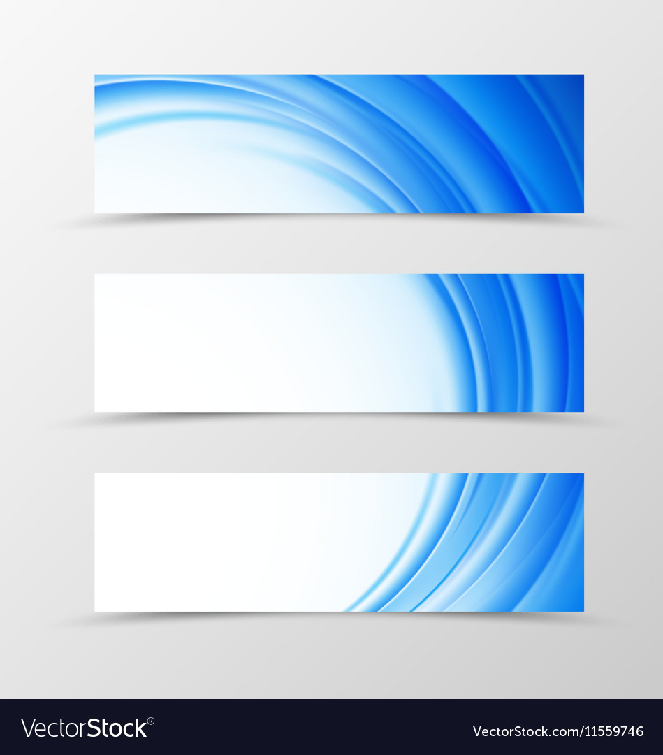 Set of header banner wave design