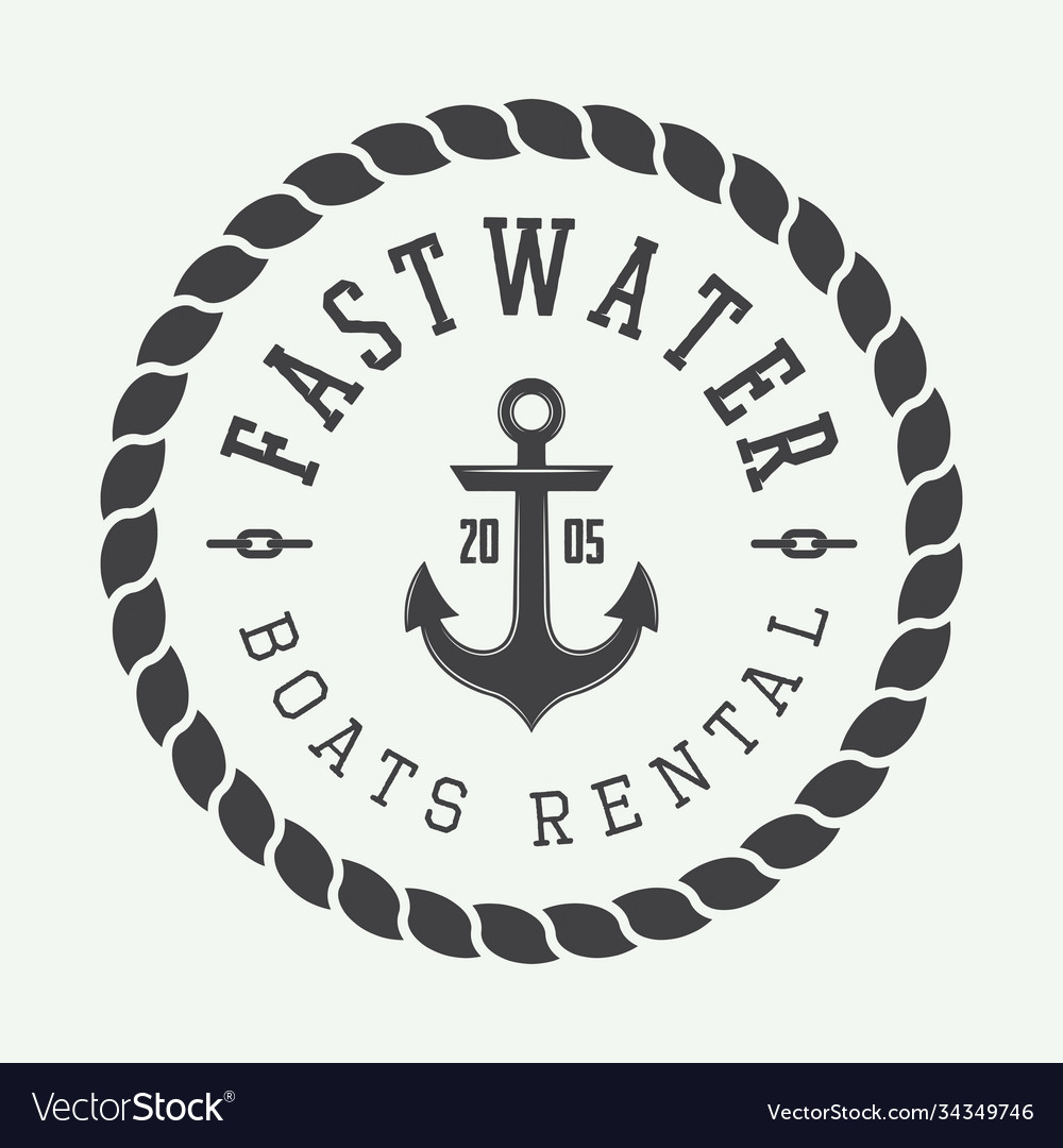 Set vintage rafting or boat rental logo labels Vector Image