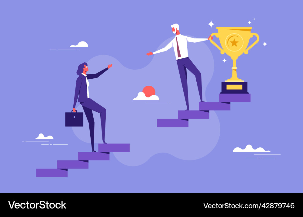Support or help for career success concept Vector Image