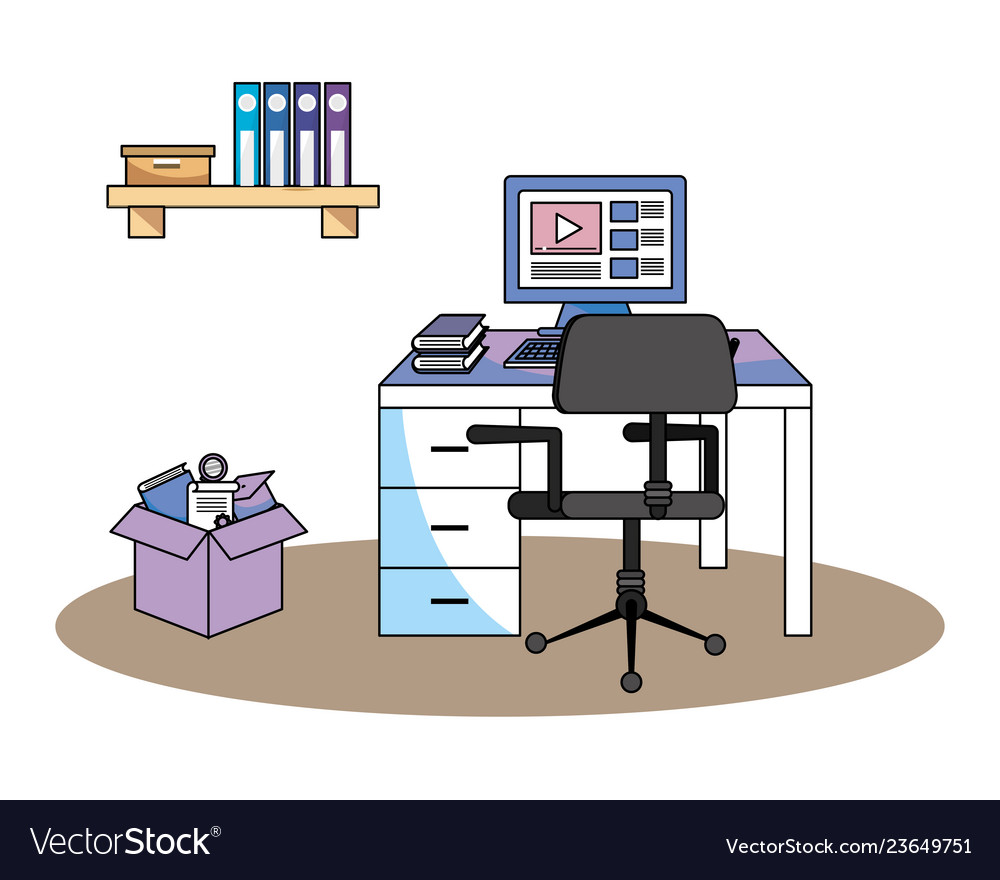 Business office cartoon Royalty Free Vector Image