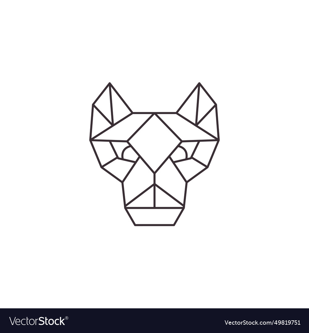 Coyote icon logo design Royalty Free Vector Image