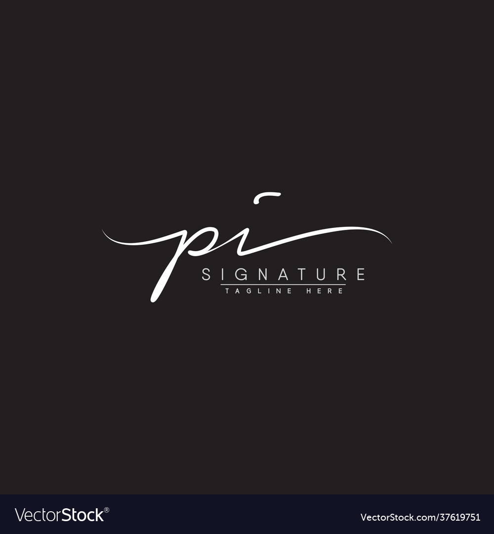 Elegant Initial Pi Logo - Signature Style