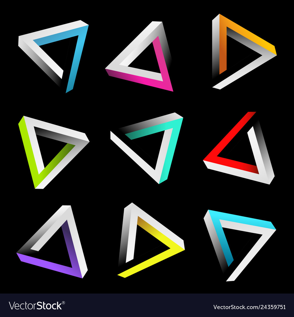 Impossible geometry object 3d realistic set