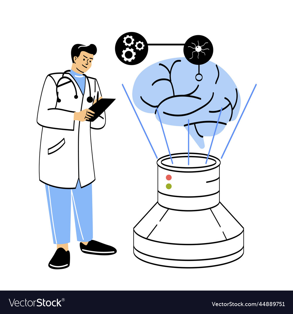 Interactive learning concept Royalty Free Vector Image