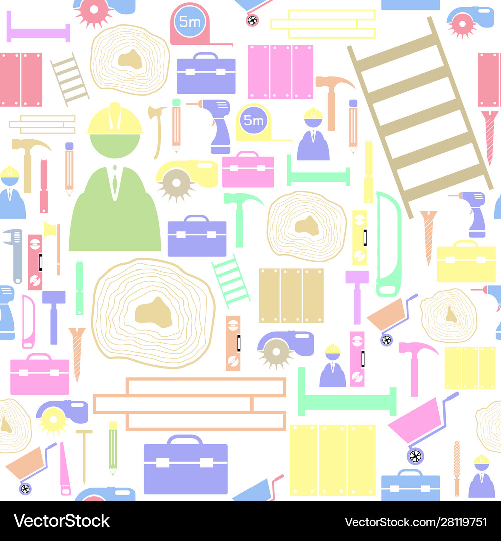 Lumberjack seamless pattern background icon Vector Image