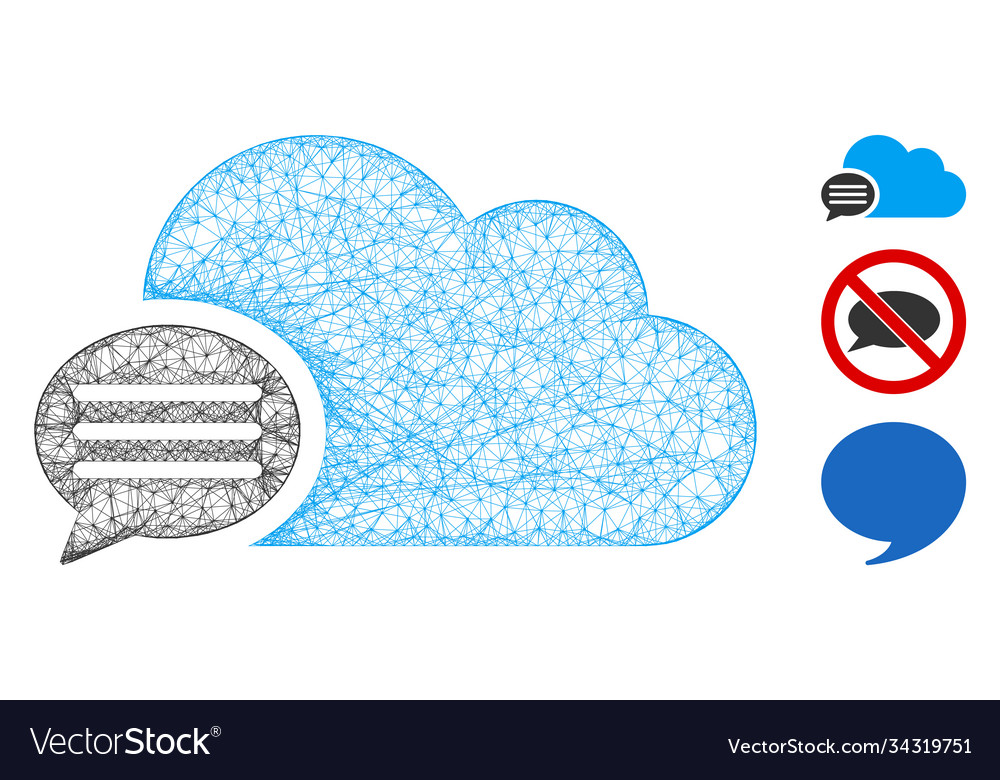 Message polygonal web mesh vector image Message polygonal web mesh