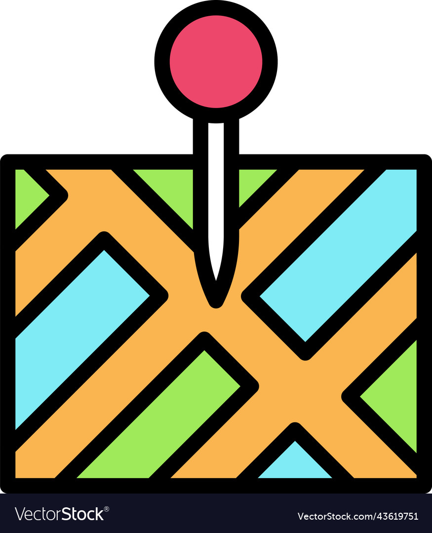 Pushpin on map icon location and navigation