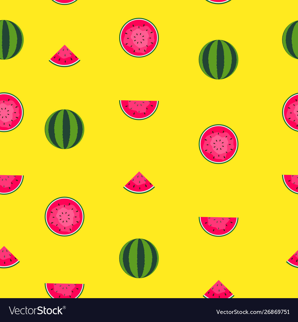 Seamless pattern background with watermelon