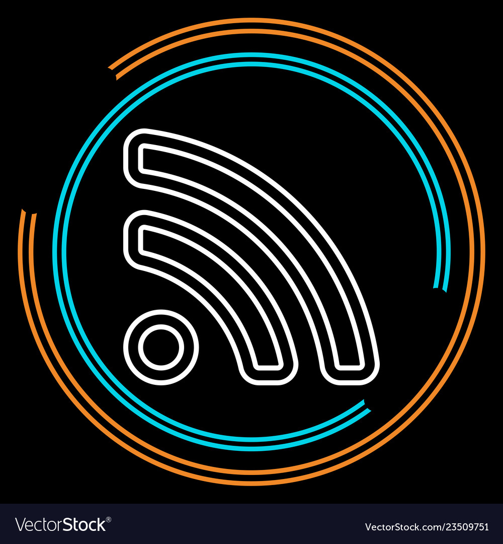 Simple rss thin line icon