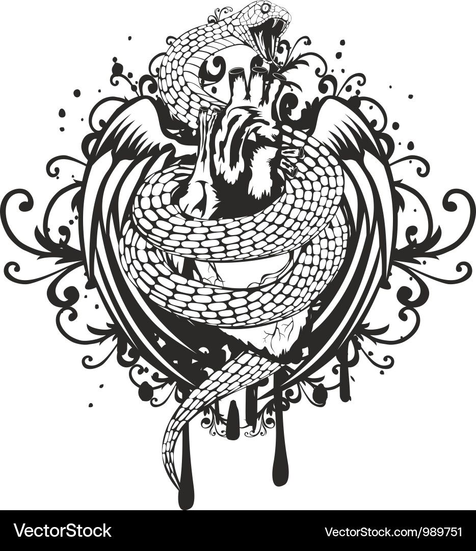Snake with patterns Royalty Free Vector Image - VectorStock