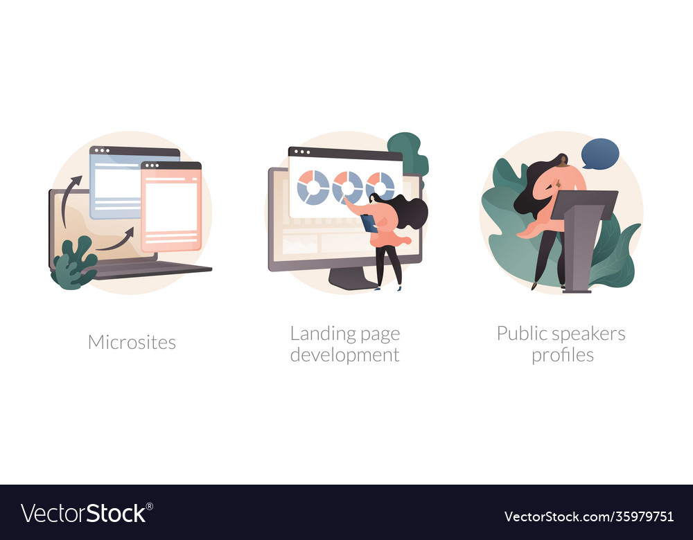 Web development service abstract concept vector image Web development service abstract concept