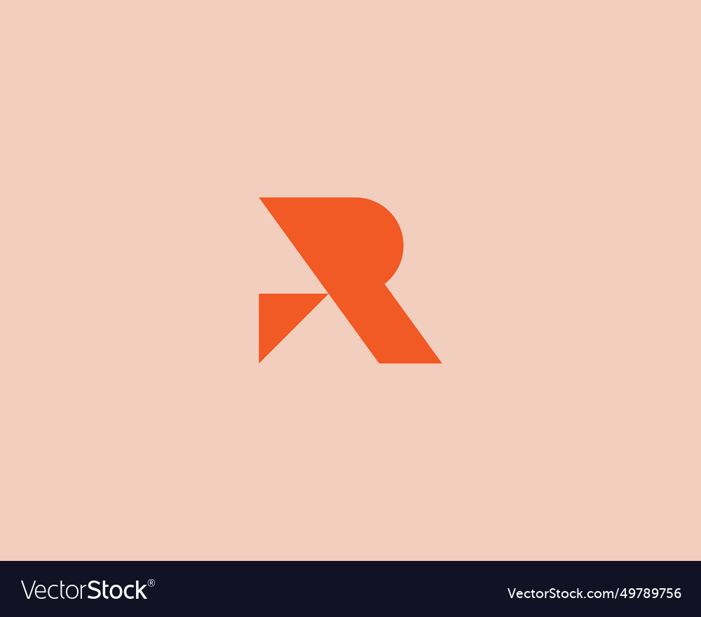 Abstract letter r minimalist style logo universal Vector Image