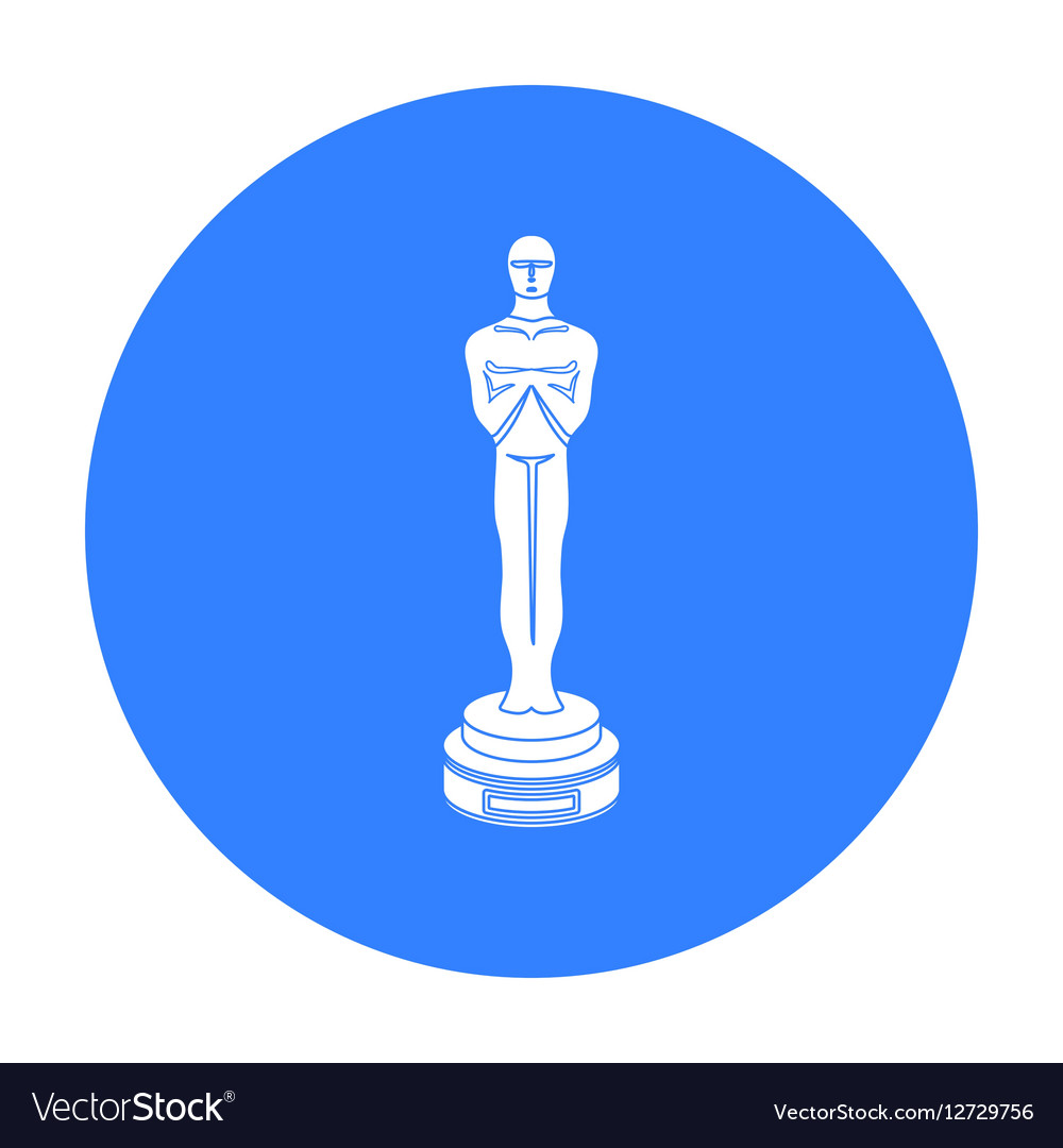 Academy award icon in black style isolated