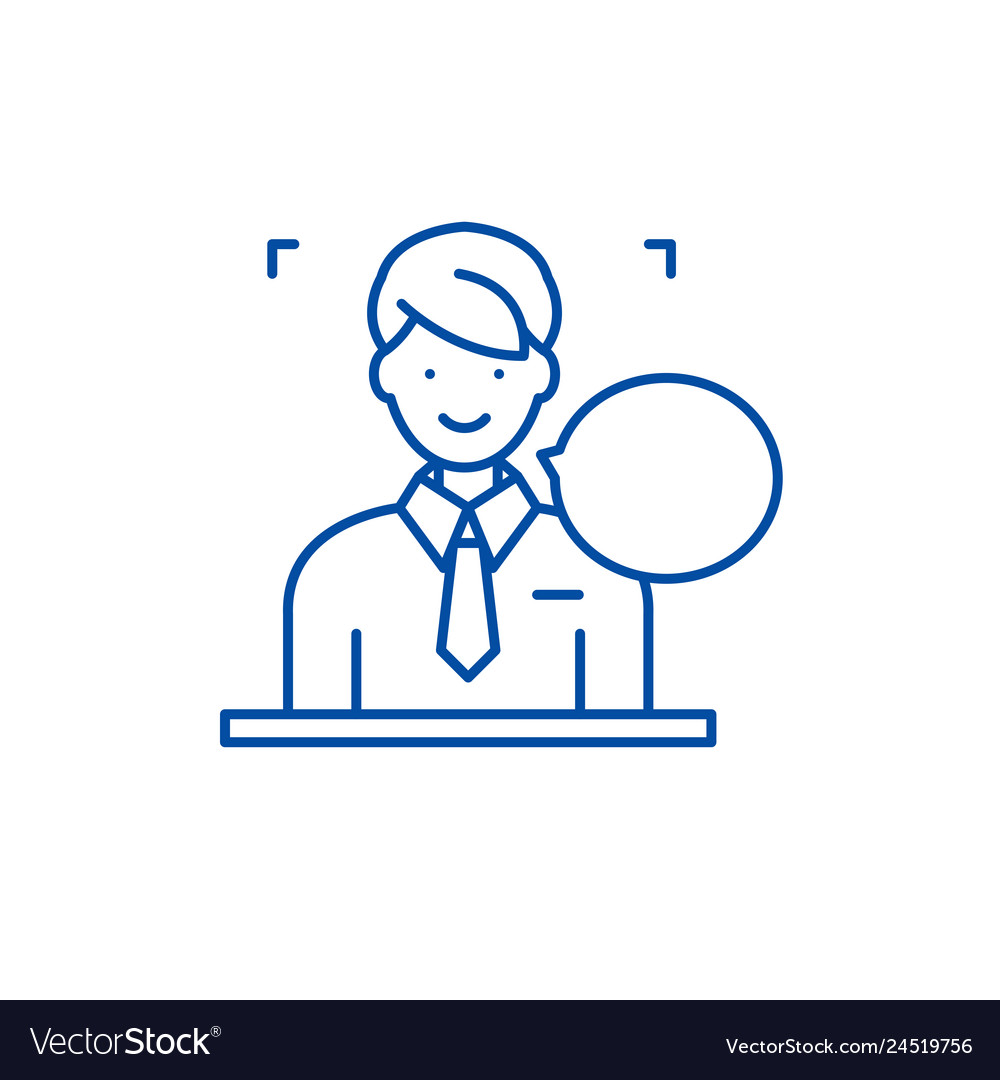 Answers on questions line icon concept vector image Answers on questions line icon concept