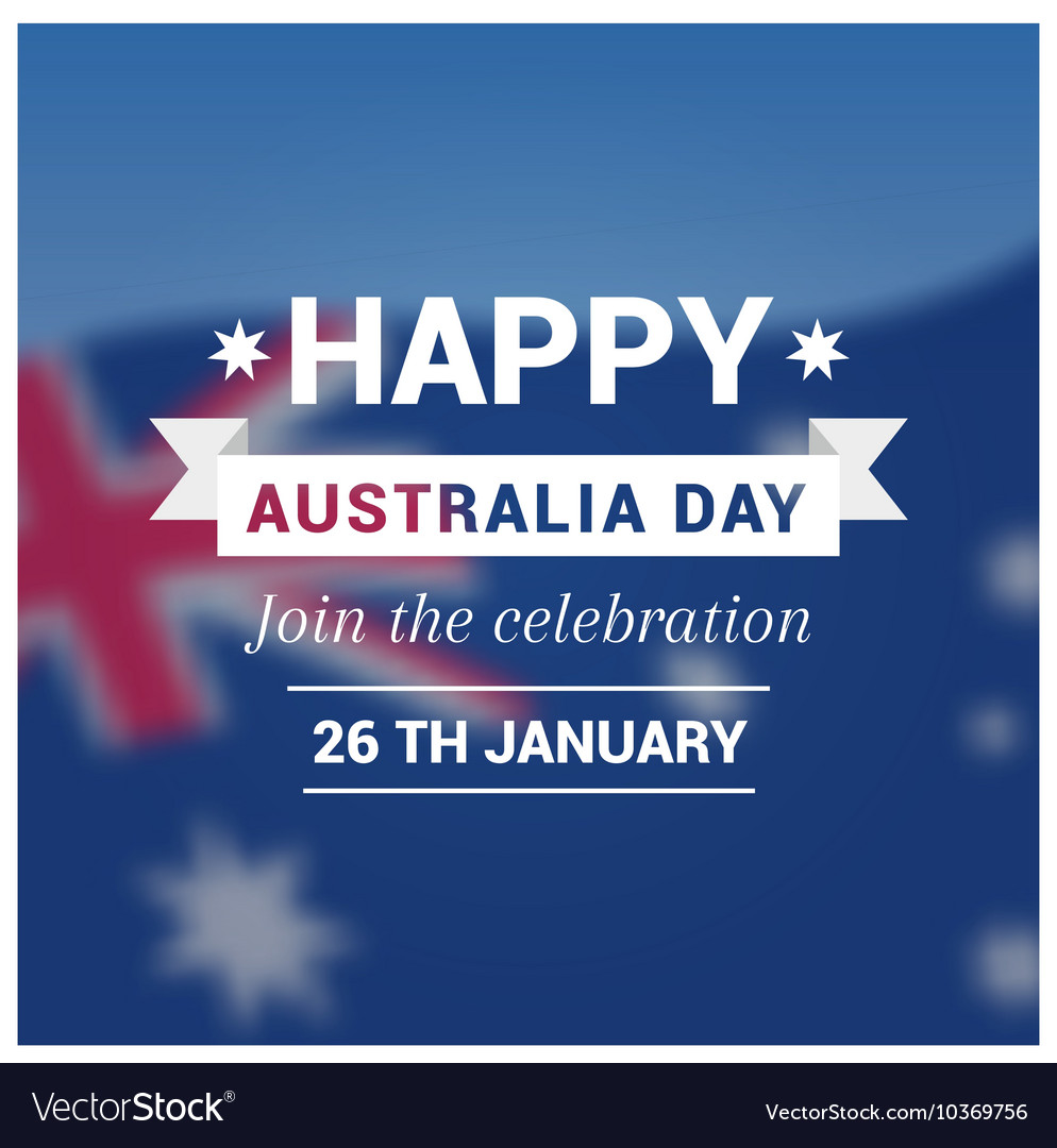 Card on holiday australia day Royalty Free Vector Image