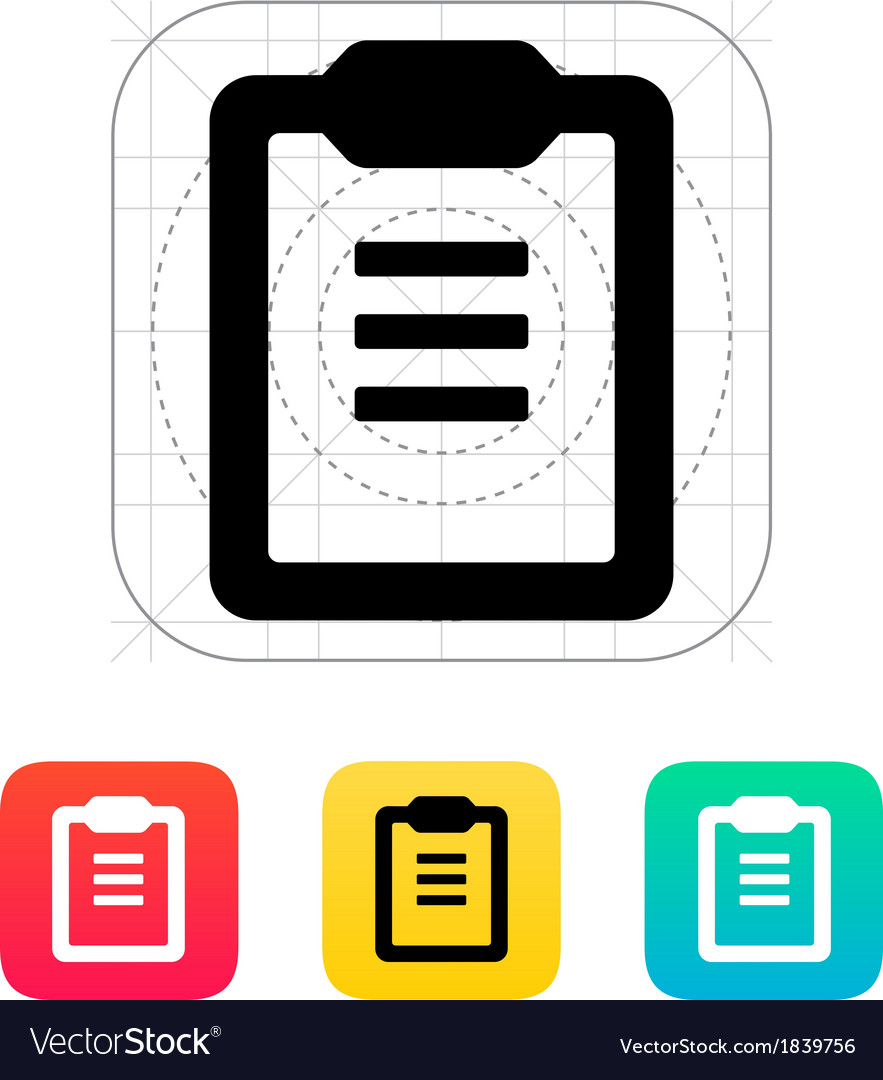 Clipboard with text icon