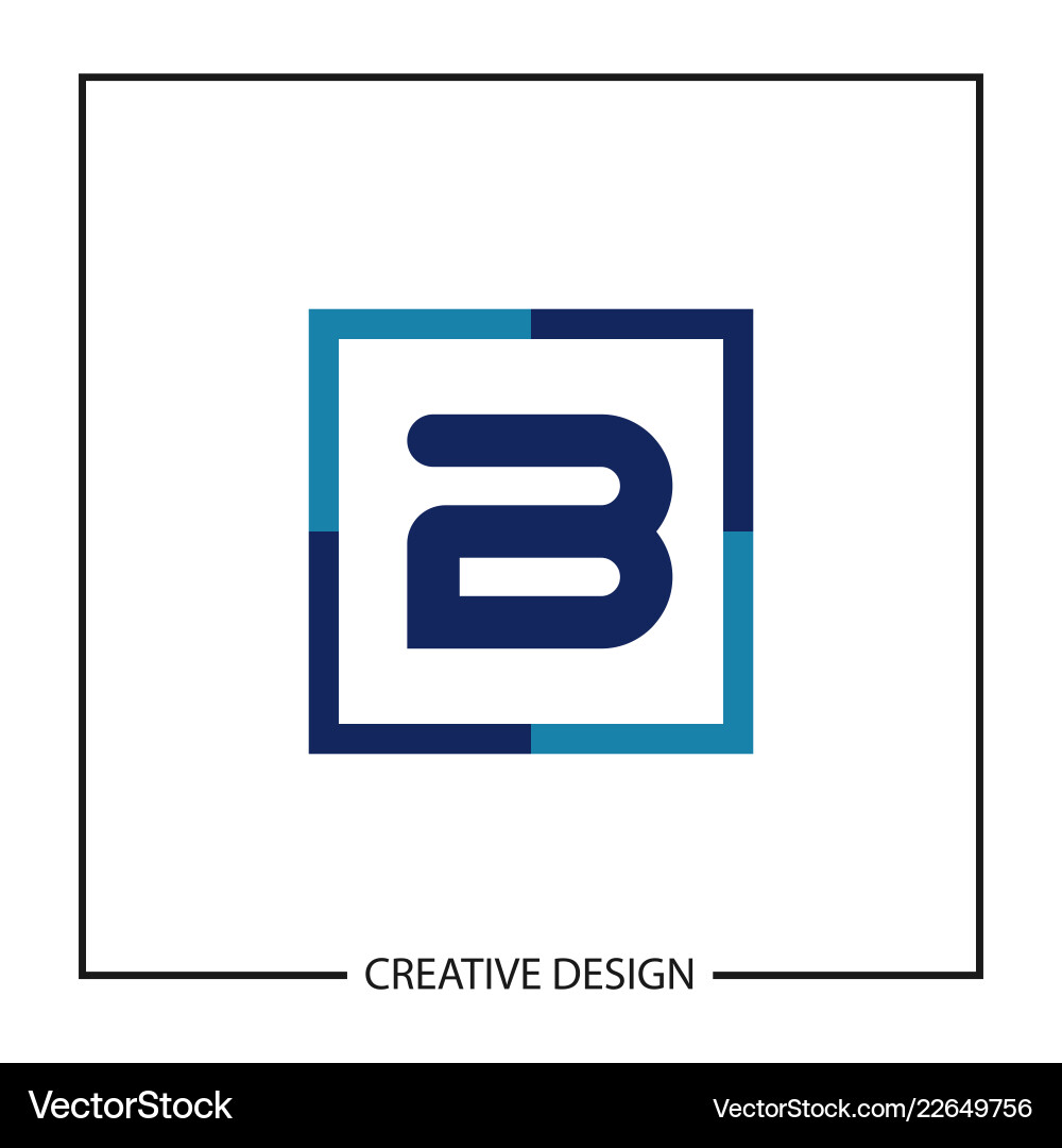 Initial letter b logo template design Royalty Free Vector