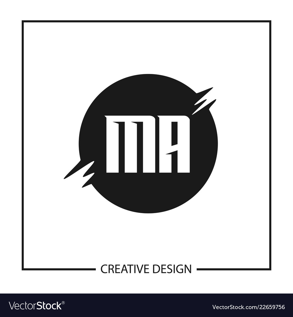 Initial letter ma logo template design