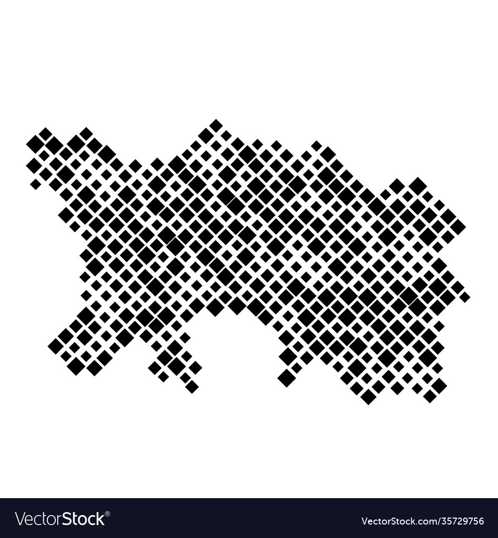 Jersey map from pattern black rhombuses