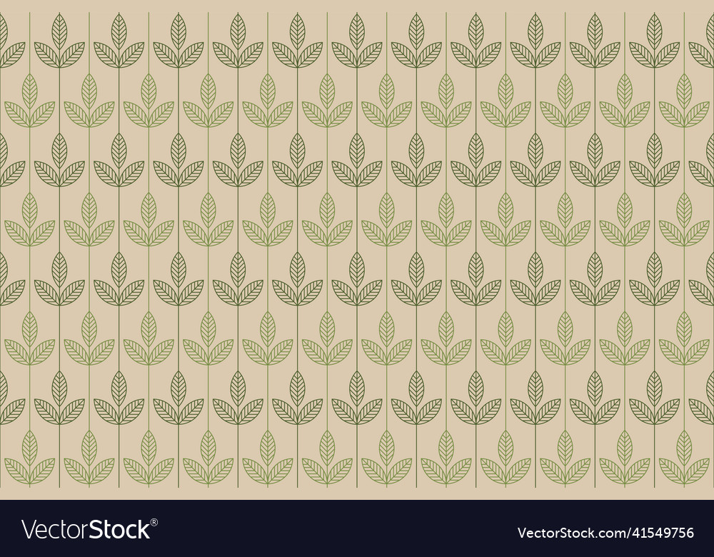 Minimal seamless pattern with geometric leaves