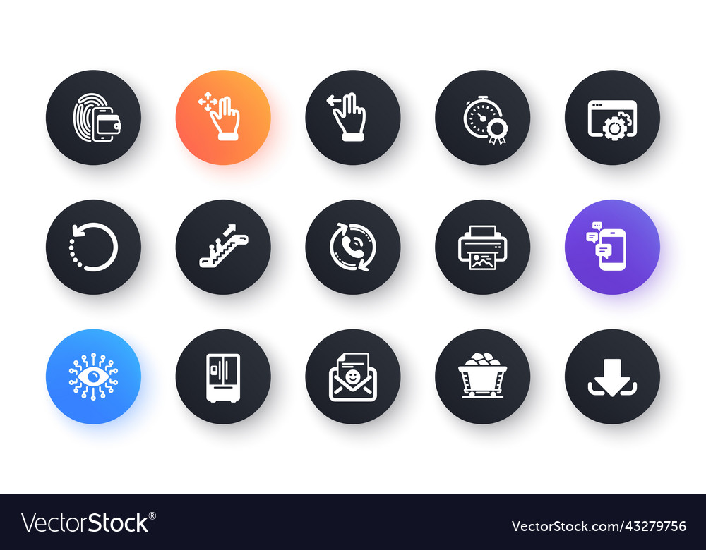 Minimal set of print image communication Vector Image