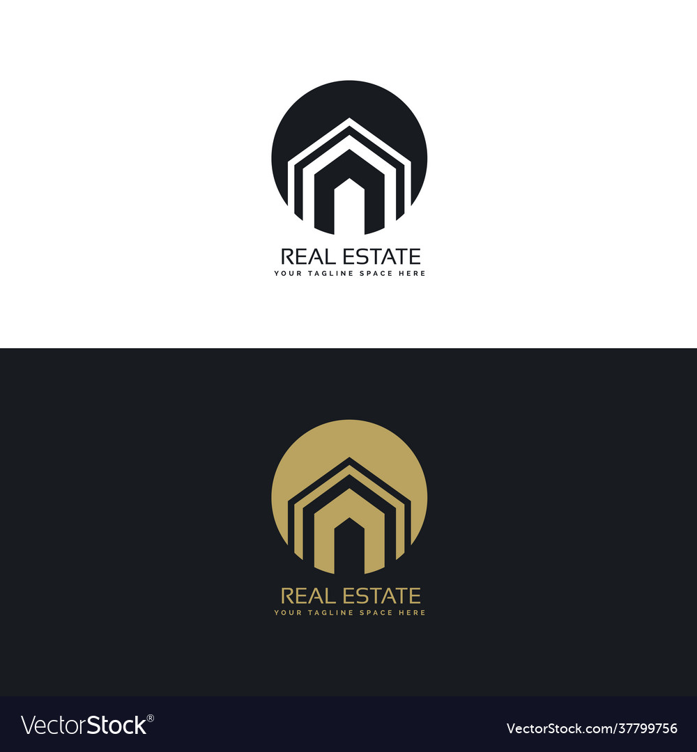 Modern real estate or house logo design concept Vector Image