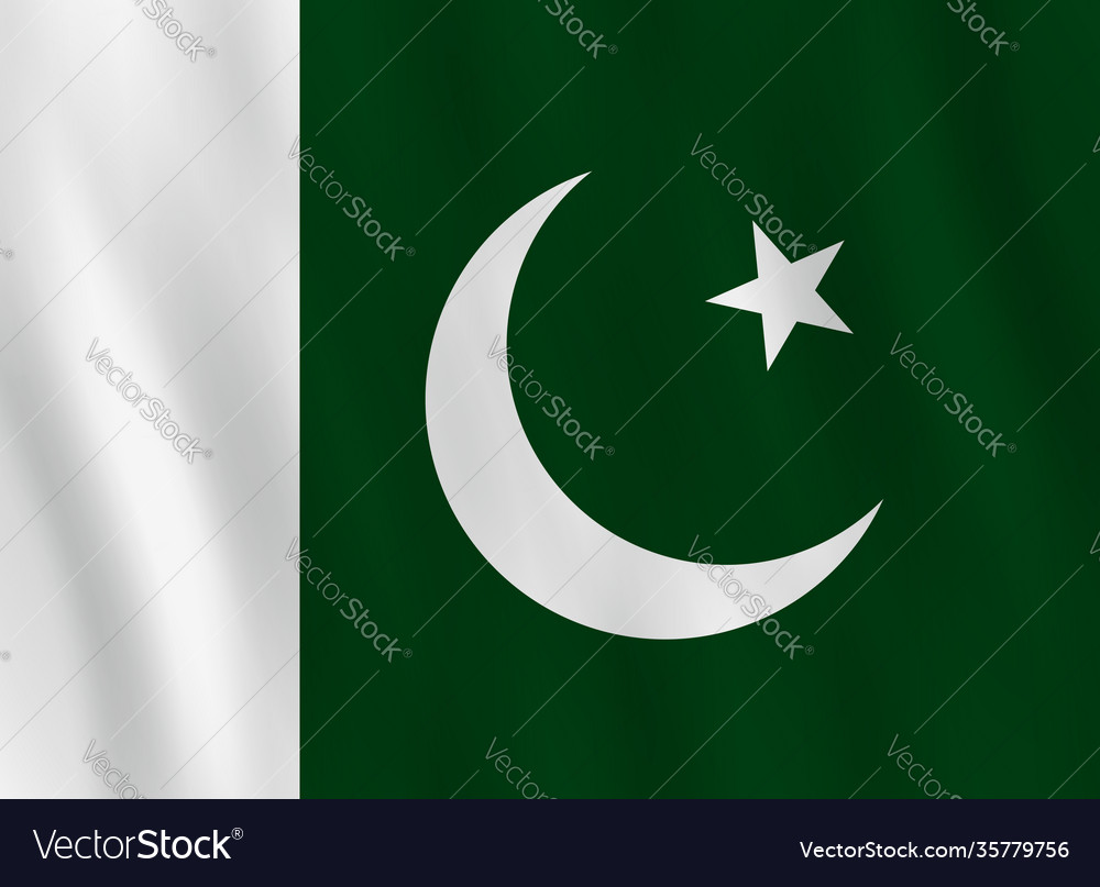 Pakistan flag with waving effect official