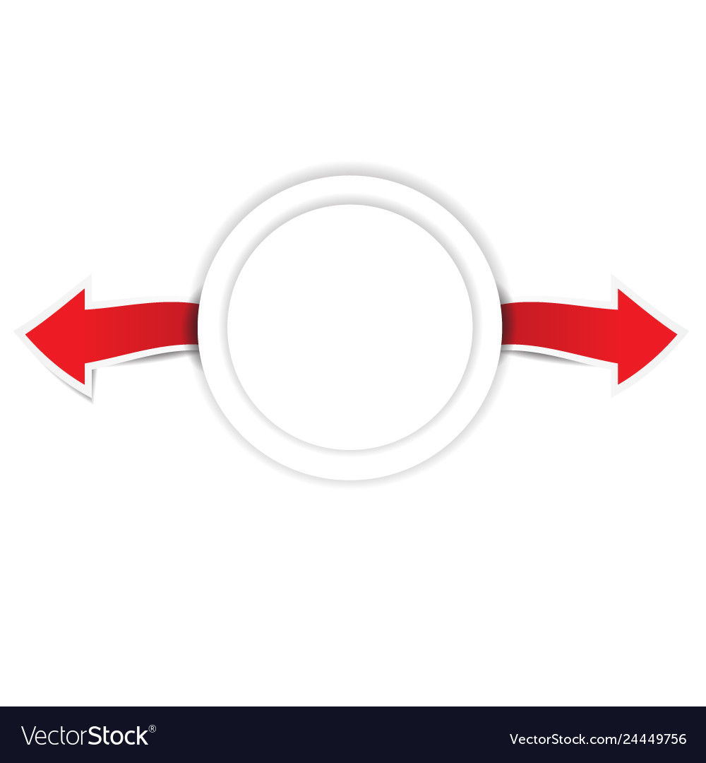 Paper arrow with circle