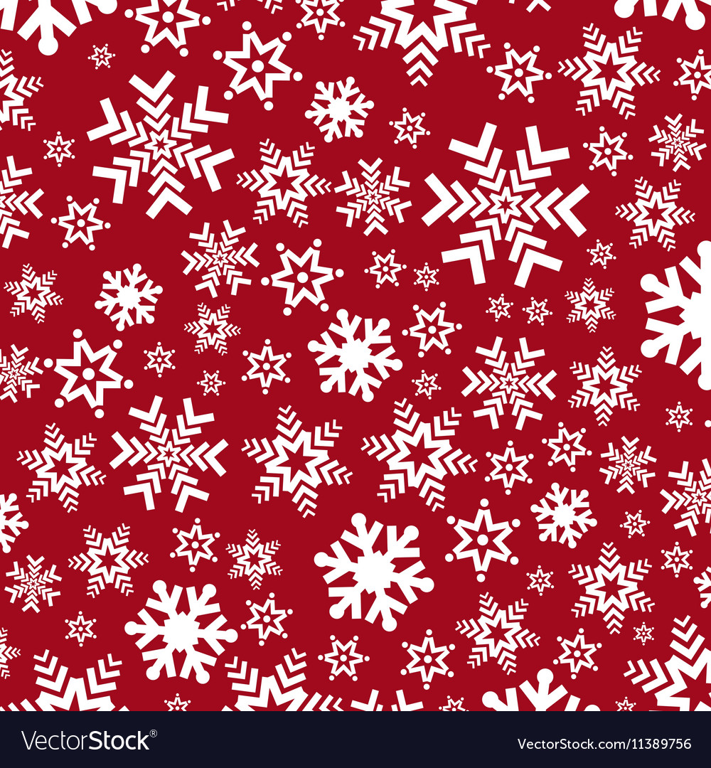 Red Snowflake Background