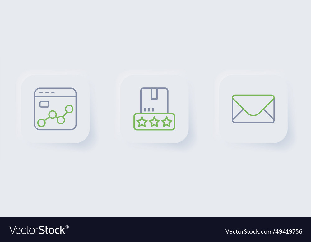Set line mail and e-mail consumer product rating vector image Set line mail and e-mail consumer product rating