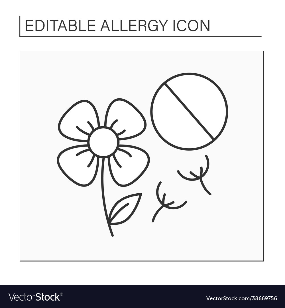 Spring allergy line icon