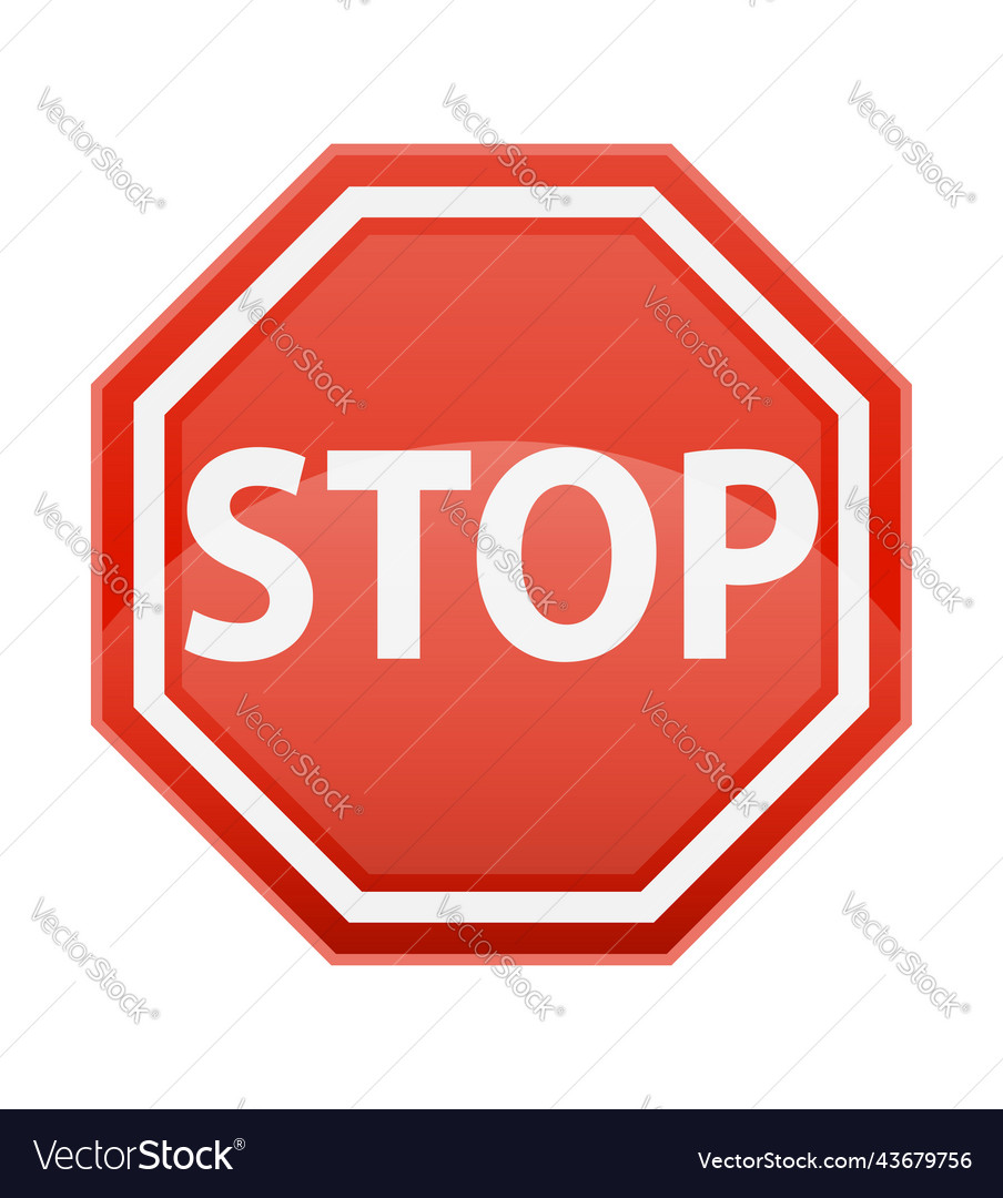 Stop road sign for traffic regulation stock vector image Stop road sign for traffic regulation stock