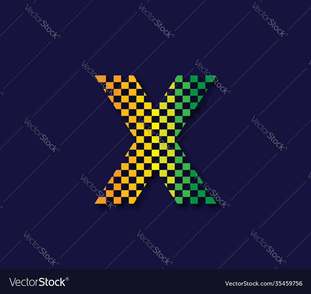 X megapixels creative logo design concept