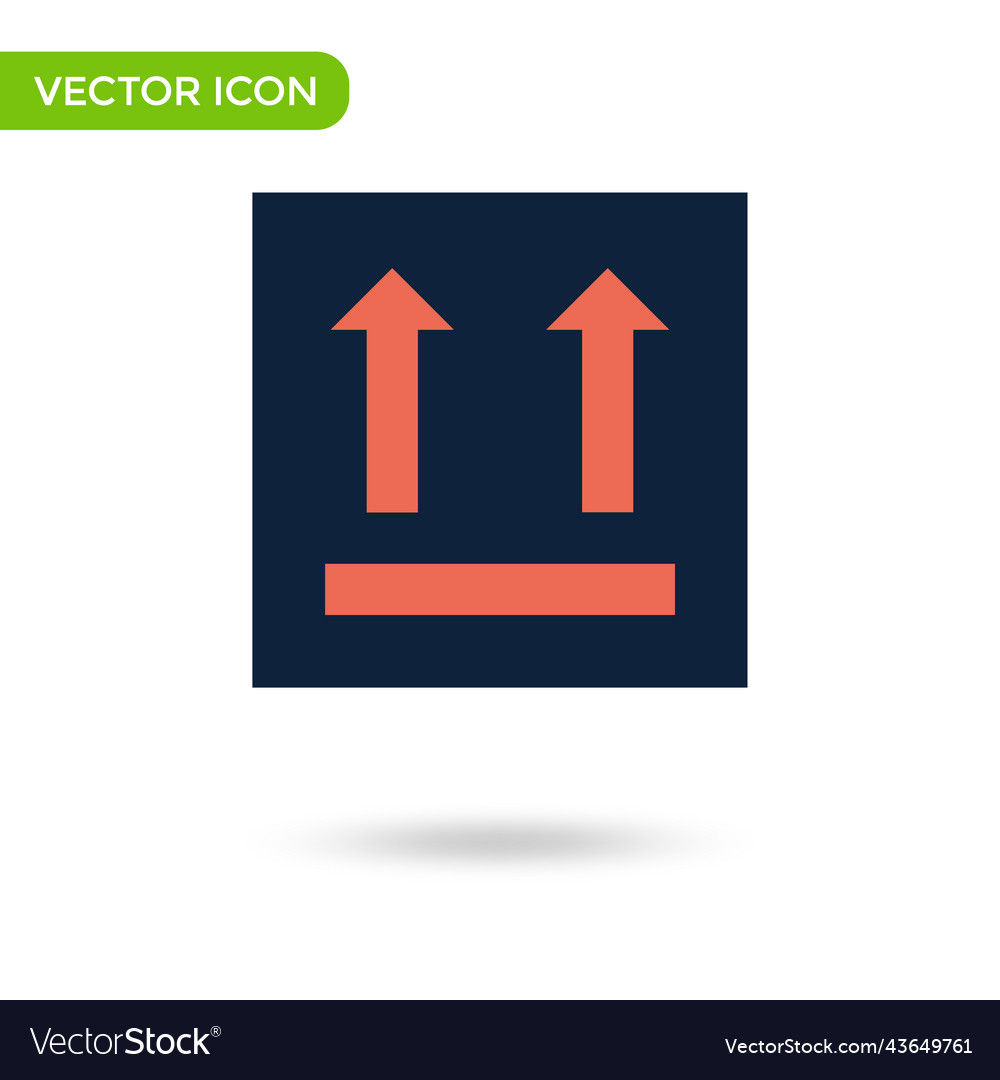 Arrow side up logistic icon minimal and creative