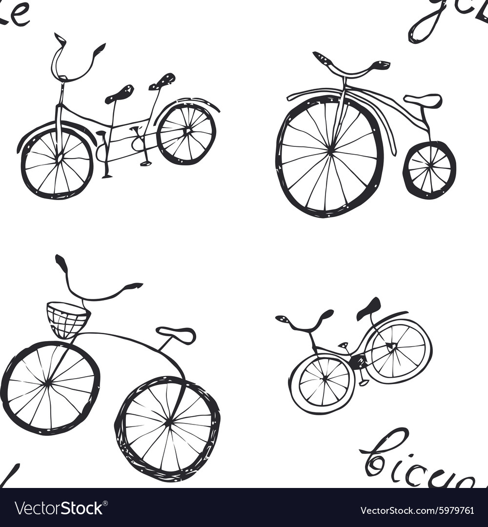 Bicycle Sketch Pattern