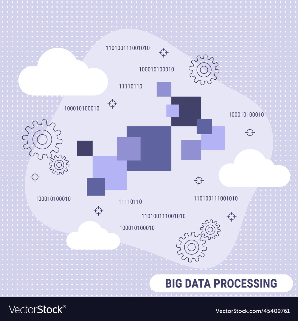 Big data processing concept Vector Image Big data processing concept