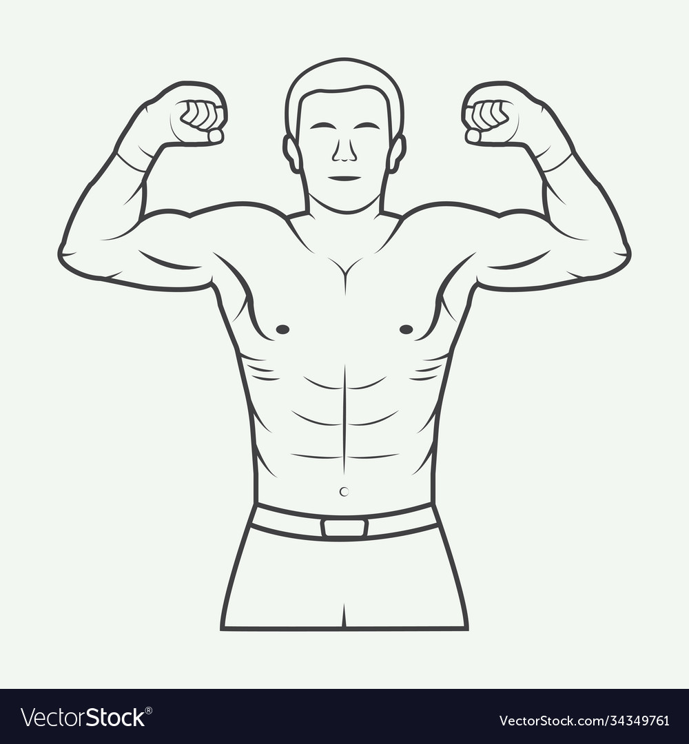 Boxing and martial arts logo badge or label Vector Image