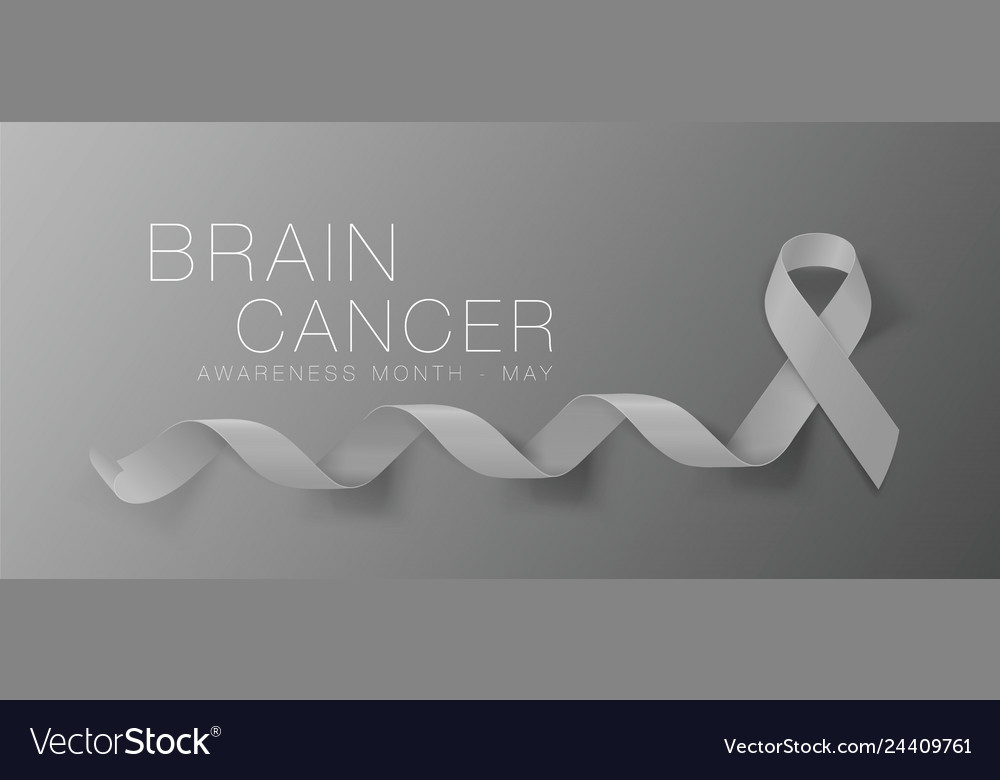 Brain cancer awareness calligraphy poster design