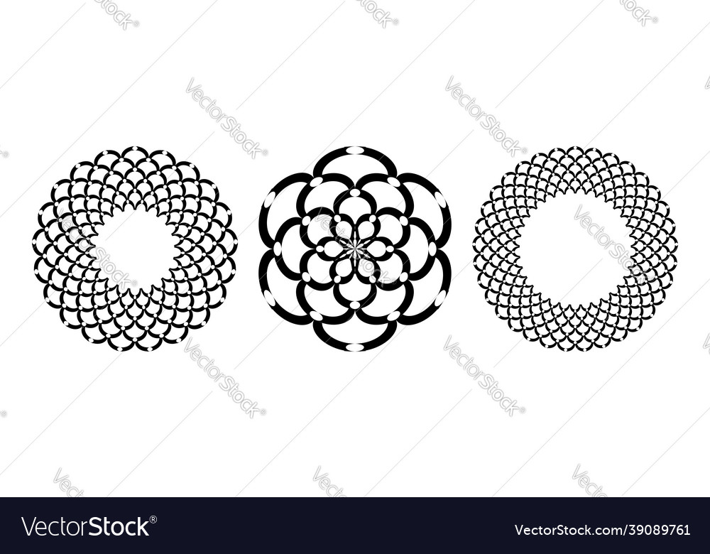 Circle patterns vector image Circle patterns