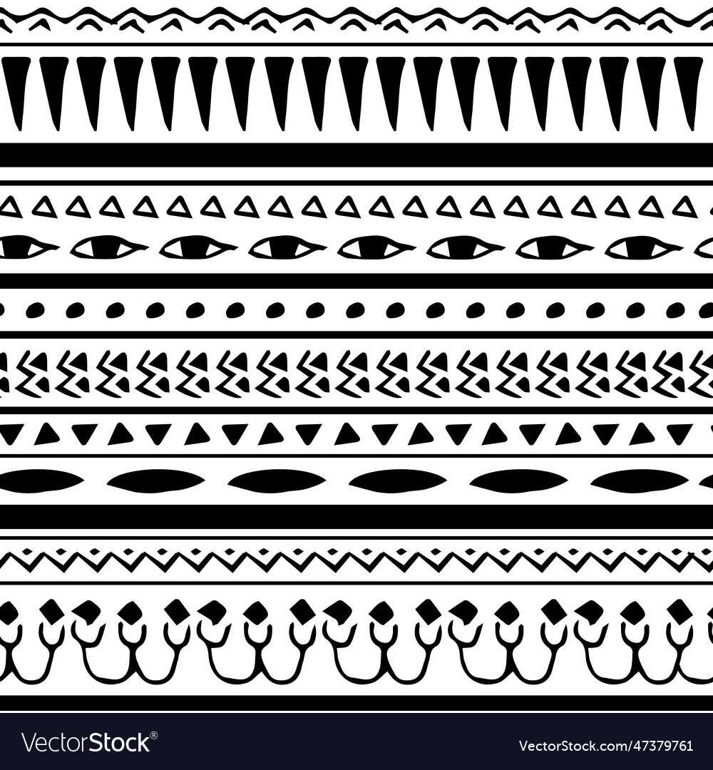 Ethnic geometric pattern in black white color