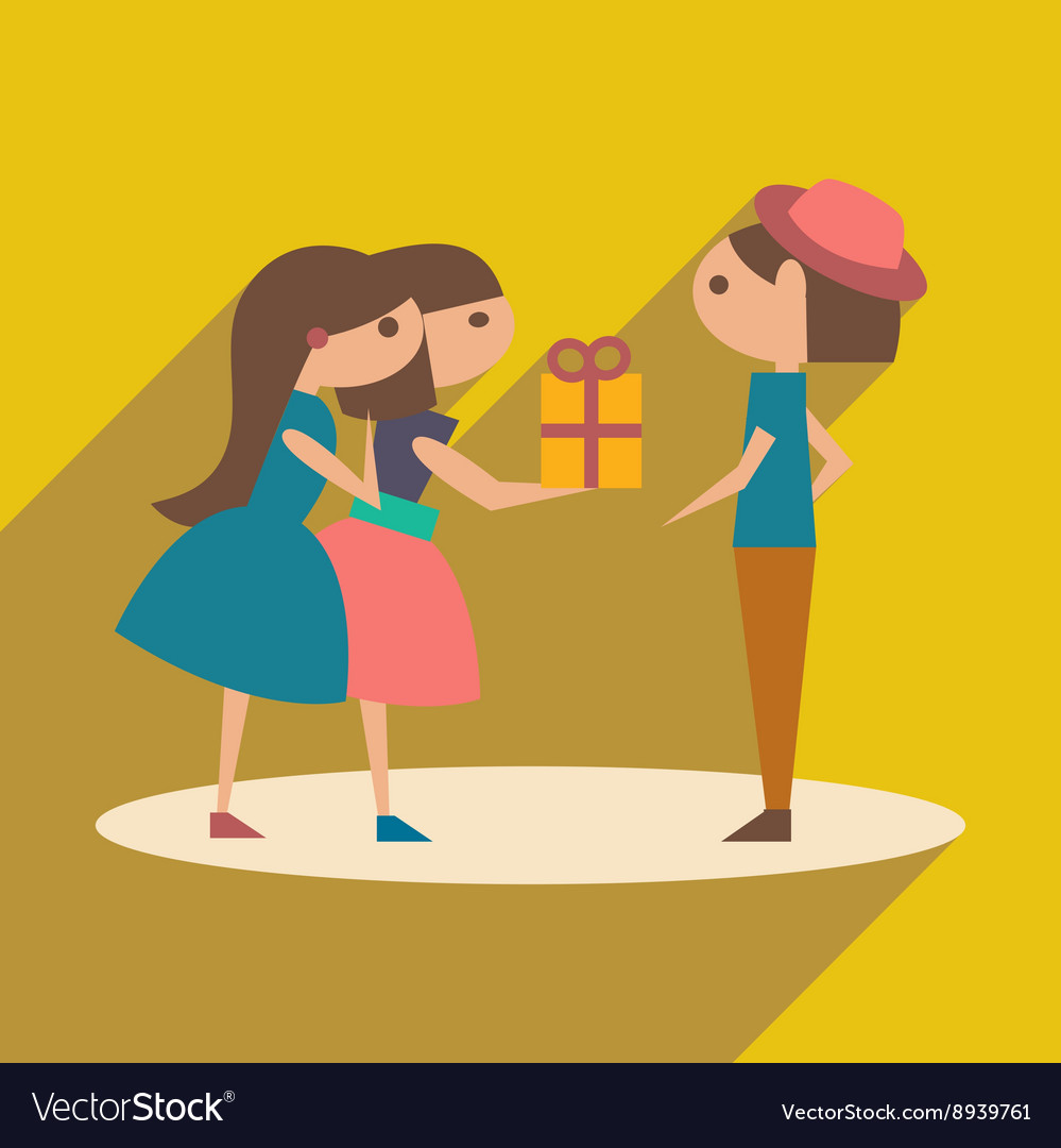 Flat with shadow icon and mobile application