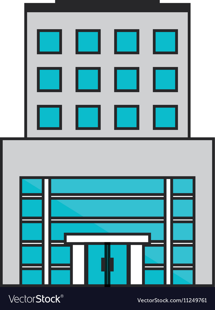 Isolated building with windows design