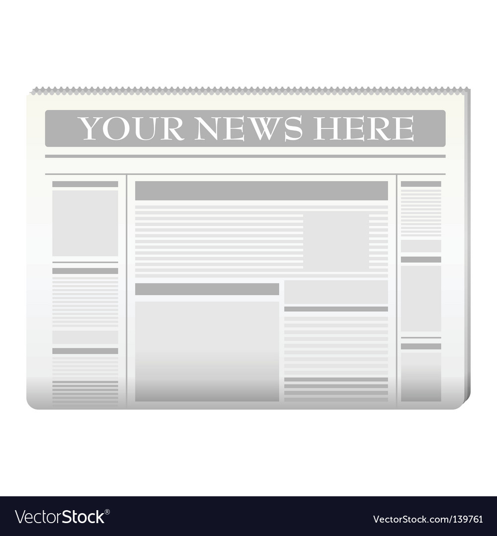 Newspaper Template Royalty Free Vector Image Vectorstock