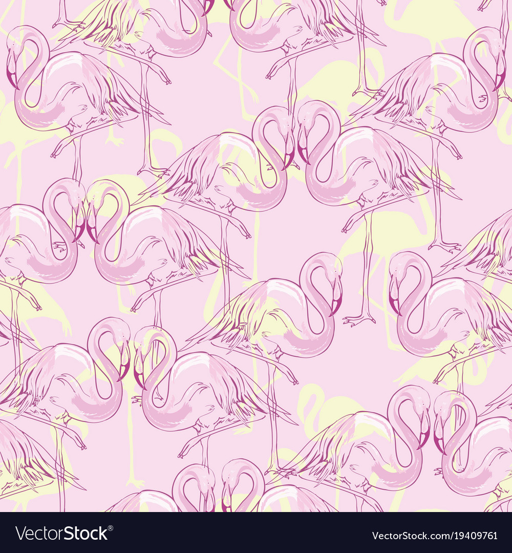 Seamless flamingo pattern