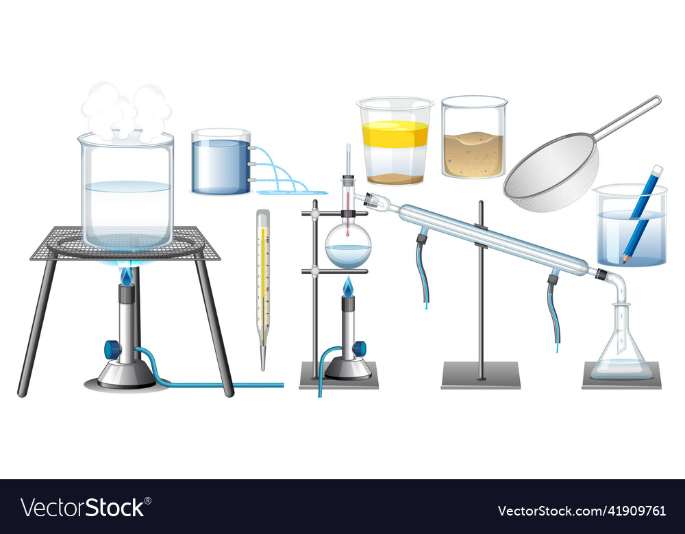 Set of equipment needed for science experiment