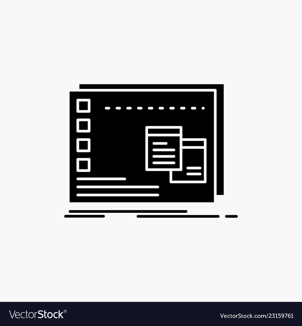 Window mac operational os program glyph icon vector image Window mac operational os program glyph icon
