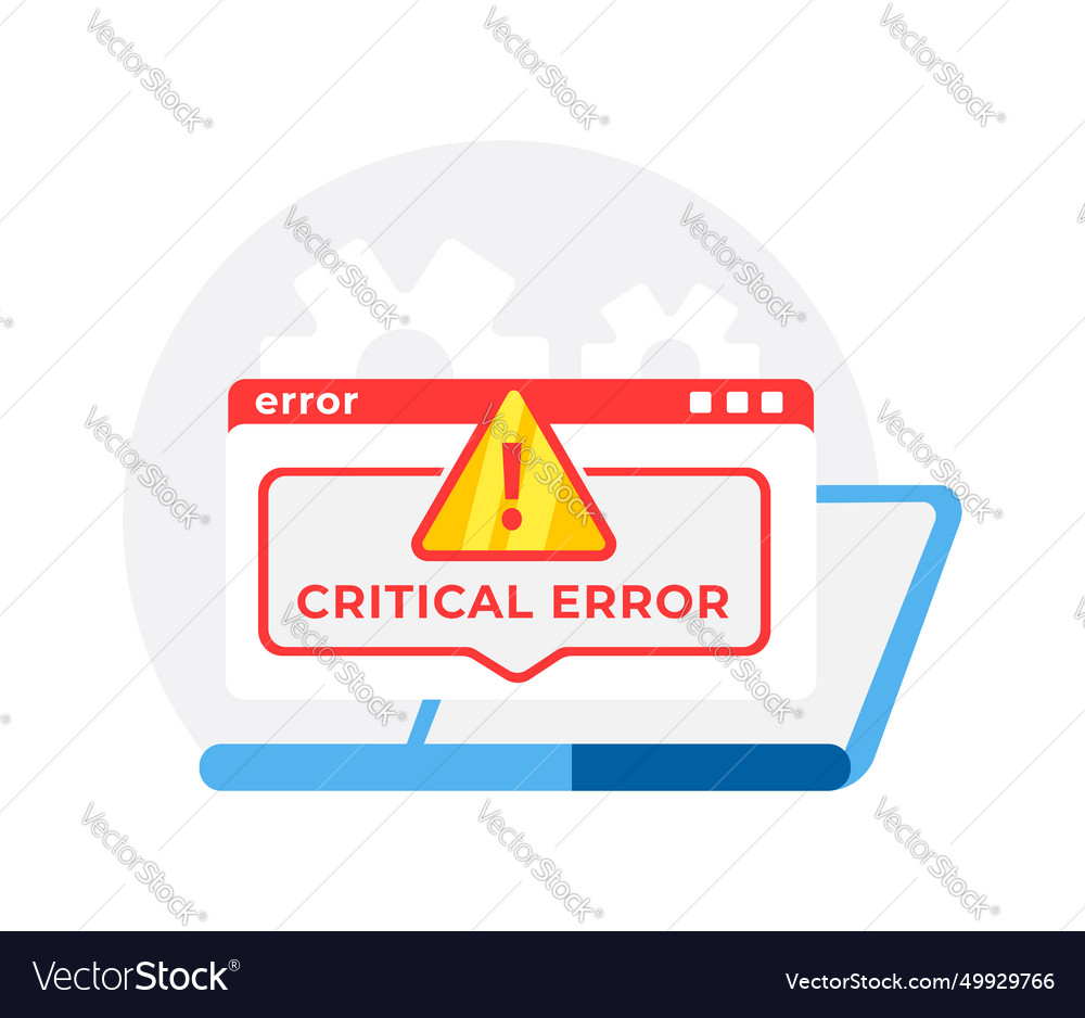 A computer error message vector image A computer error message