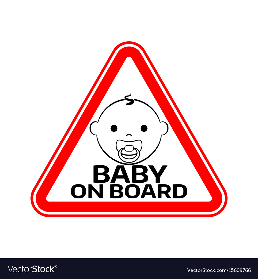 Baby an Bord Schild mit Kind Jungen Lächeln Gesicht