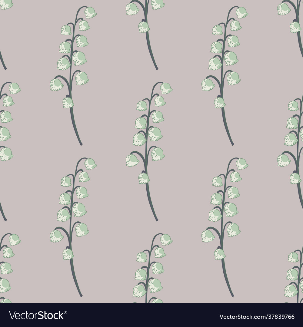 Botanic spring seamless pattern with lily vector image Botanic spring seamless pattern with lily