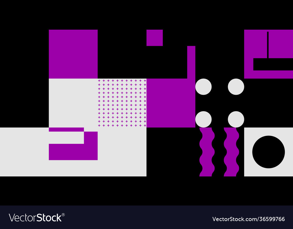 Deconstructed abstract pattern design vector image Deconstructed abstract pattern design